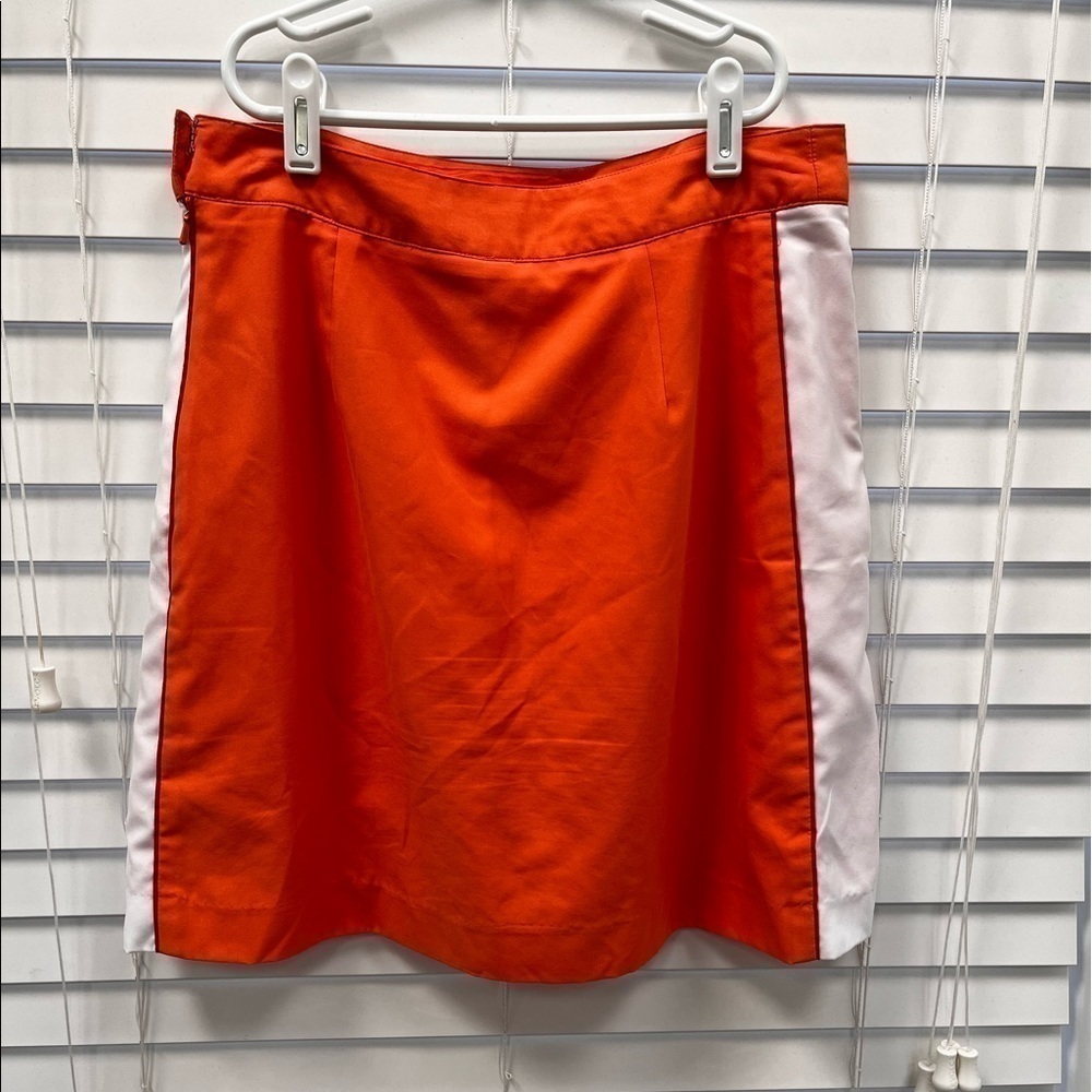 Izod Orange and White Mini Skirt